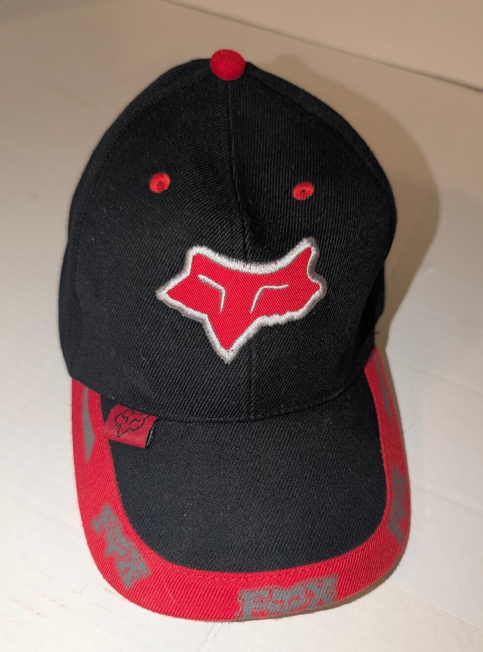 Fox Racing Snap Back Sport Moisture Fabric Black Red One Size Fits All